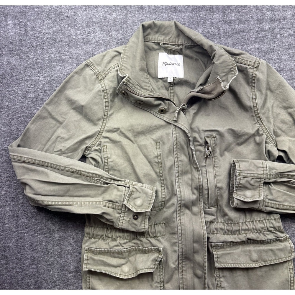 Madewell Passage Jacket Women's Sz‎ S Green Utility Jacket Military Style Olive